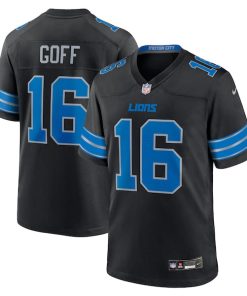 Alternative view of Jared Goff Detroit Lions Nike 2nd Alternate Game Jersey - Black/Blue