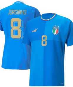 Jorginho Italy National Team Puma 2022/23 Home Authentic Player Jersey - Blue