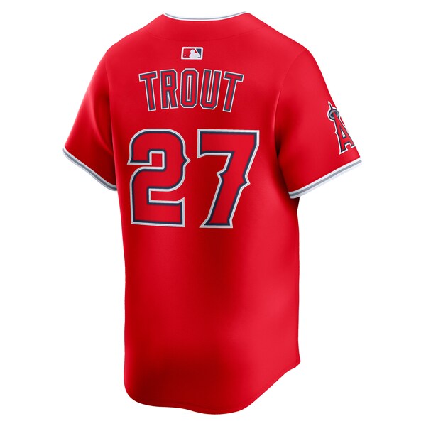 Mike Trout Los Angeles Angels Nike Alternate Limited Player Jersey - Red/White - Image 4