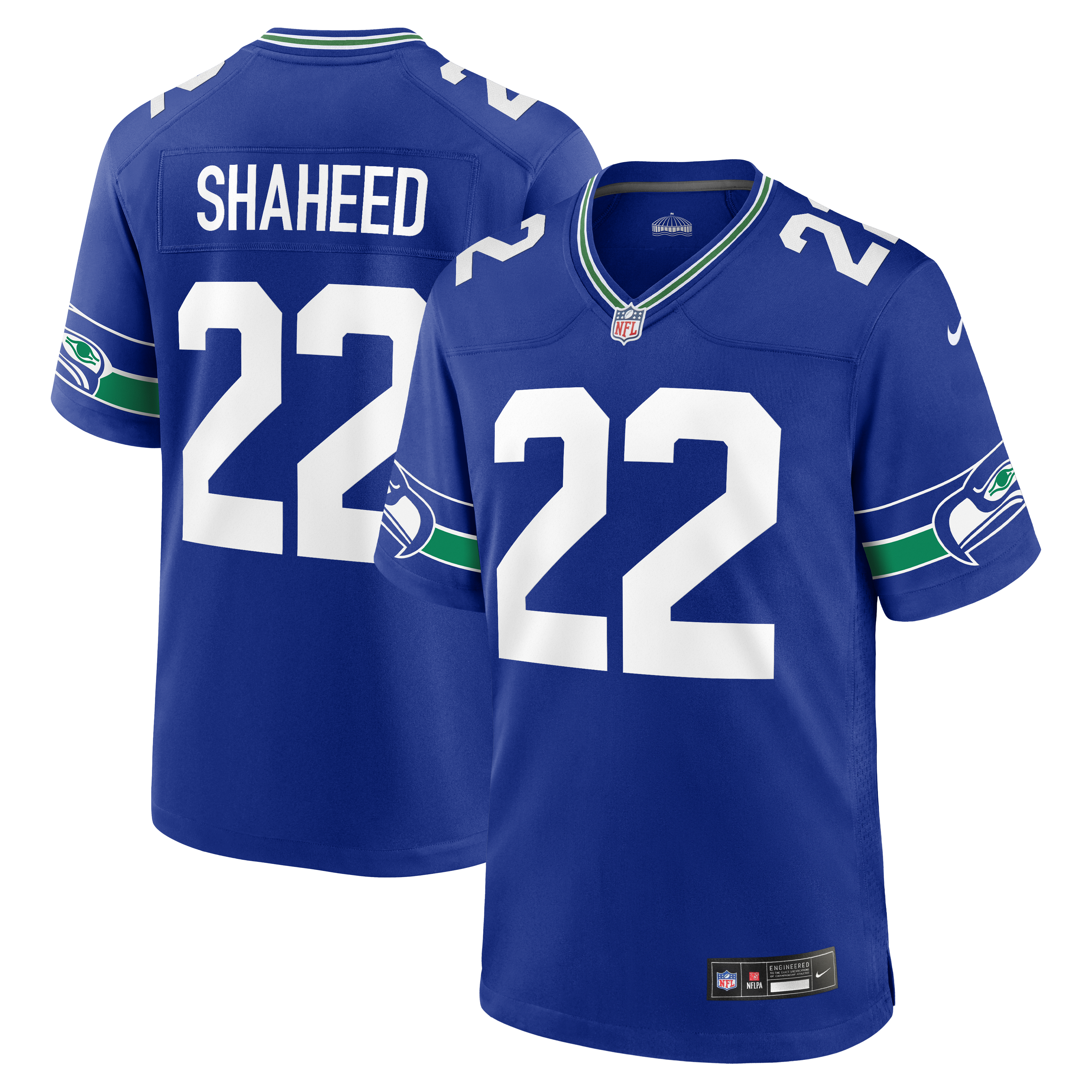 Rashid Shaheed Seattle Seahawks Nike Team Game Jersey - College Navy/Royal/White - Image 5
