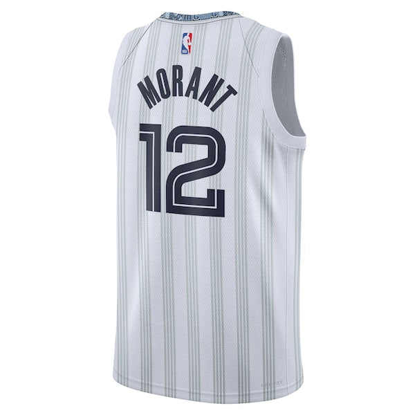 Ja Morant Memphis Grizzlies Nike Unisex 2025/26 Swingman Jersey - White - City Edition - Image 3