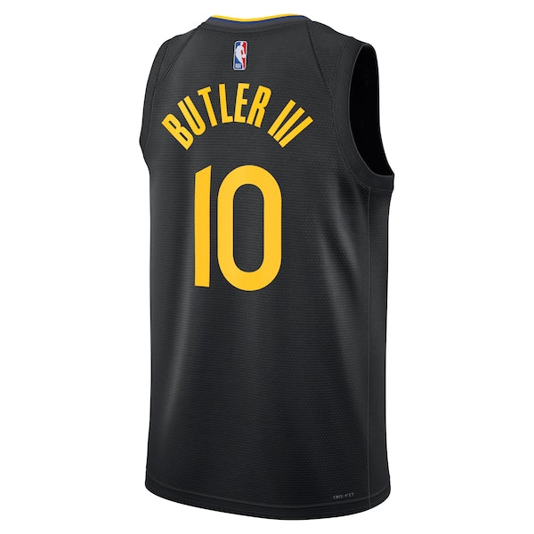 Jimmy Butler Golden State Warriors Jordan Brand Unisex Swingman Jersey - Statement Edition - Black - Image 3