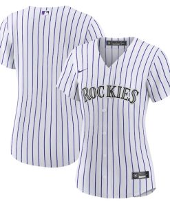 Colorado Rockies Nike Women's Home Blank Replica Jersey - White