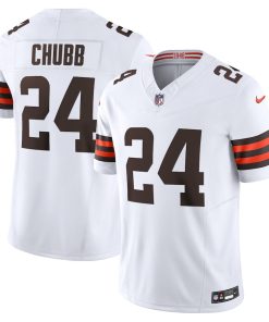 Nick Chubb Cleveland Browns Nike Vapor F.U.S.E. Limited Jersey - White