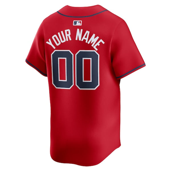 Atlanta Braves Nike Alternate Limited Custom Jersey?ยจC Red - Image 3