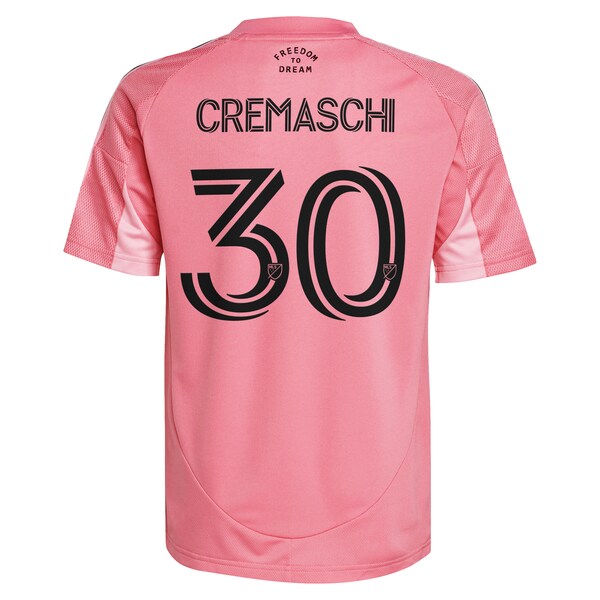 Benjamin Cremaschi Inter Miami CF adidas Youth 2025 Euforia Replica Player Jersey - Light Pink - Image 3