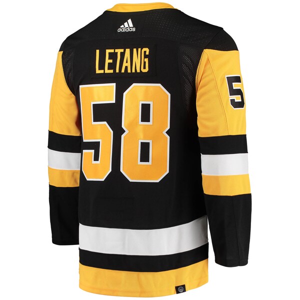 Kris Letang Pittsburgh Penguins adidas Home Primegreen Authentic Player Jersey - Black - Image 3