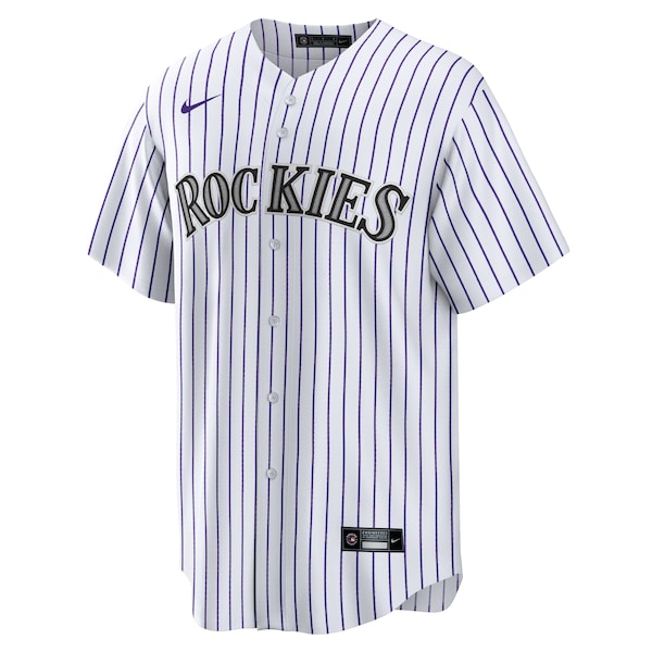Nolan Jones Colorado Rockies Nike Home Replica Jersey - White - Image 3