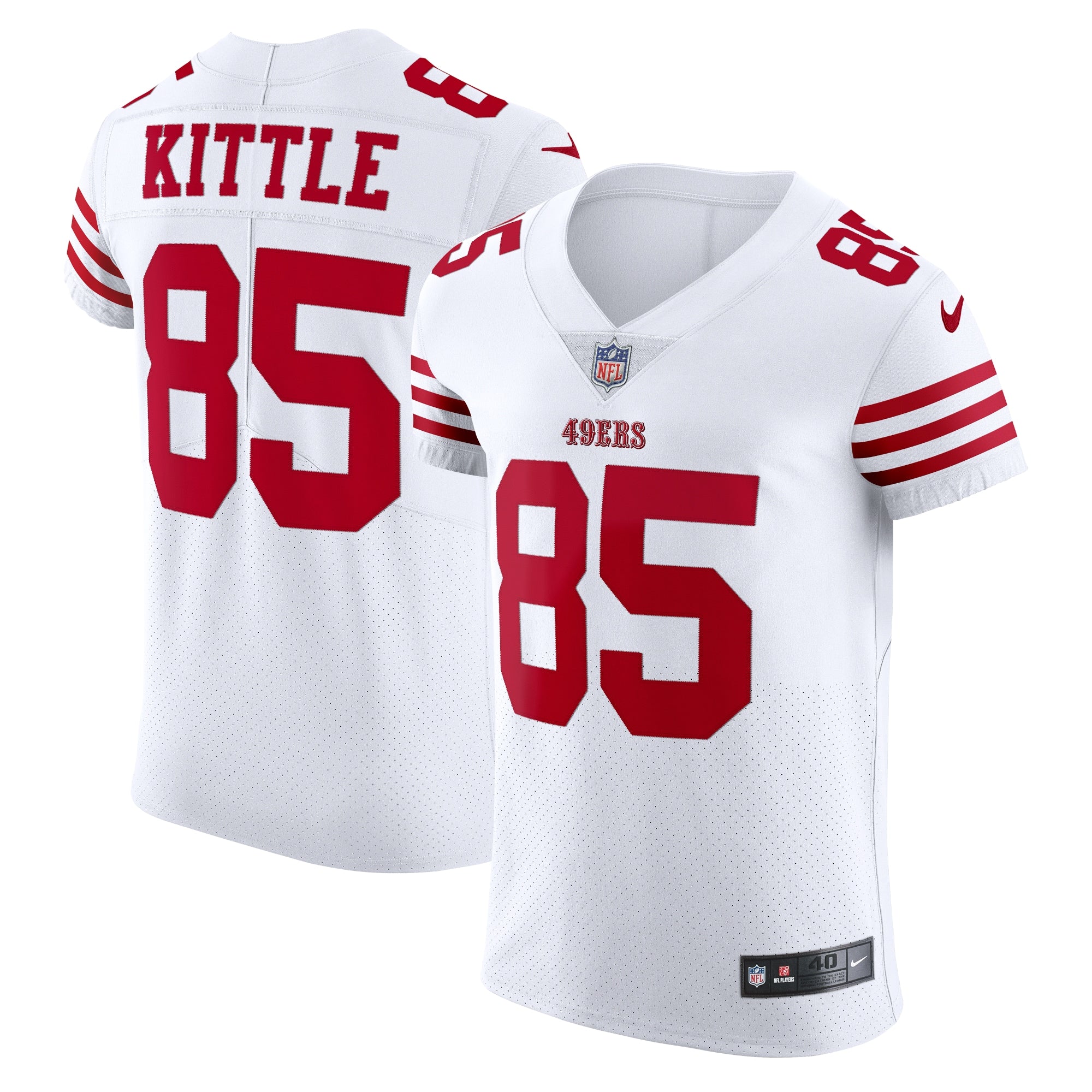 George Kittle San Francisco 49ers Nike Vapor Elite Jersey - Scarlet/Red/White - Image 8