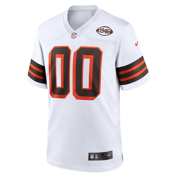 Cleveland Browns Nike 1946 Collection Alternate Custom Jersey - White - Image 2
