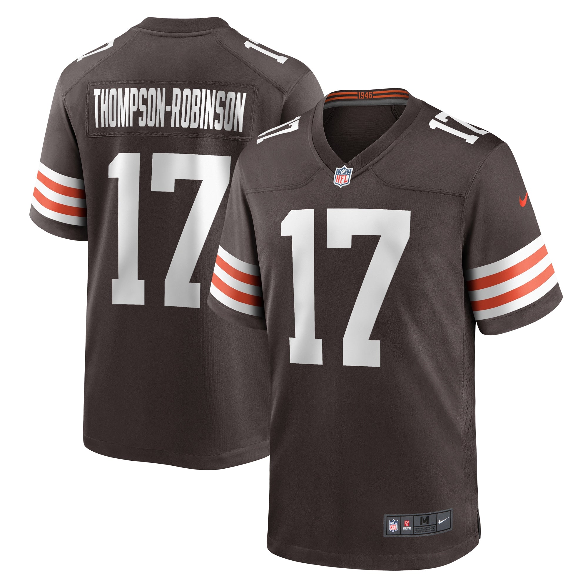 Dorian Thompson-Robinson Cleveland Browns Nike Game Jersey - White/Brown - Image 6