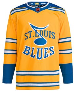 Alternative view of St. Louis Blues adidas Reverse Retro 2.0 Authentic Blank Jersey - Yellow