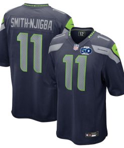 Jaxon Smith-Njigba Seattle Seahawks Nike Team 50th Season Game Jersey - College Navy/Royal
