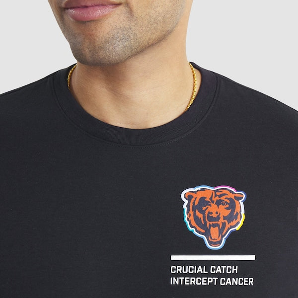 Chicago Bears Nike Tall 2025 NFL Crucial Catch Tri-Blend Dri-FIT T-Shirt - Black - Image 4
