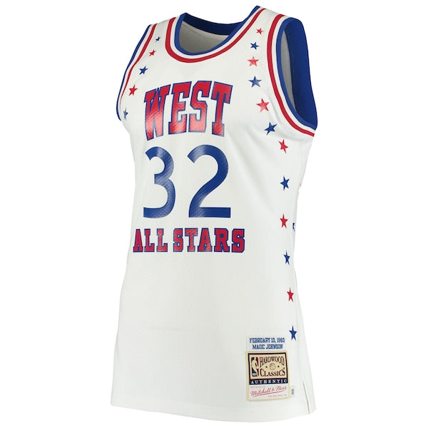Magic Johnson Los Angeles Lakers 1983 NBA All-Star Game Hardwood Classics Authentic Jersey - White - Image 2