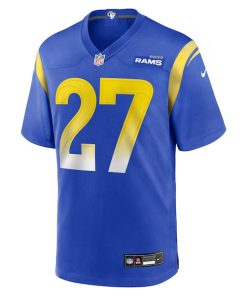 Alternative view of Jarquez Hunter Los Angeles Rams Nike Team Game Jersey -  Royal
