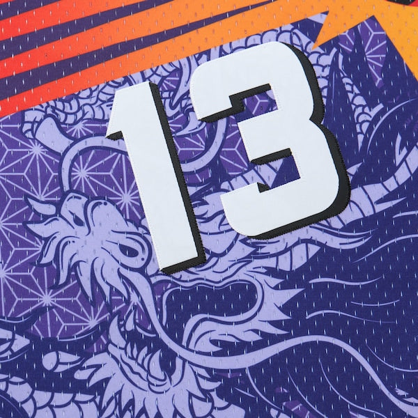 Steve Nash Phoenix Suns 1996/97 Hardwood Classics Asian Heritage 6.0 Swingman Throwback Player Jersey - Purple - Image 6