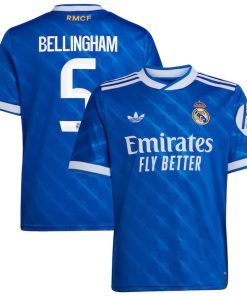 Jude Bellingham Los Merengues adidas Youth 2025/26 Third Replica Player Jersey - Blue