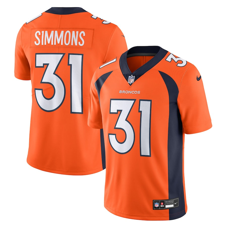 Justin Simmons Denver Broncos Nike Vapor Untouchable Limited Jersey - Orange