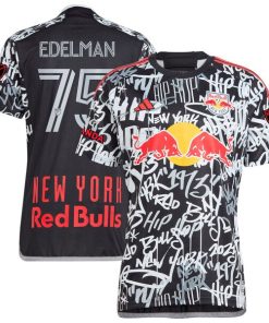 Daniel Edelman New York Red Bulls adidas 2024 Freestyle Authentic Player Jersey - Black