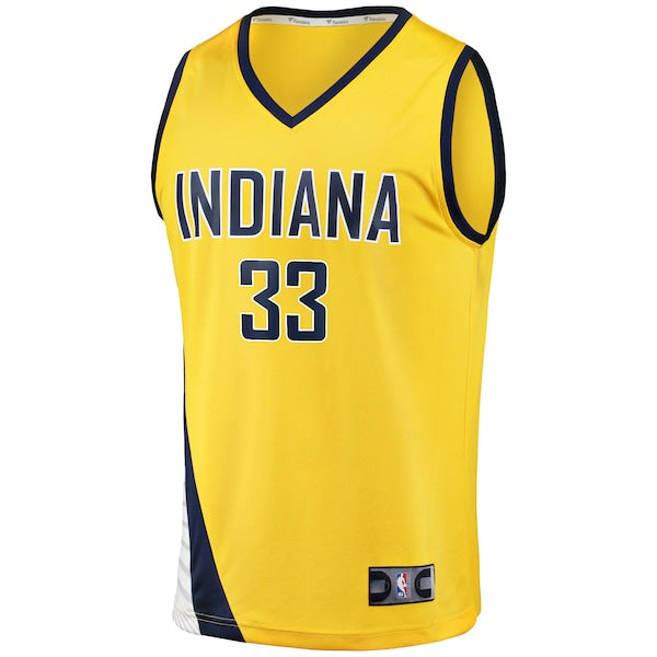 Myles Turner Indiana Pacers Fast Break Replica Jersey - Statement Edition - Gold - Image 2
