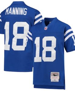 Alternative view of Peyton Manning Indianapolis Colts Youth 1998 Legacy Retired Player Jersey - Royal/White