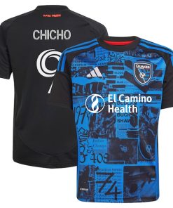 Cristian Arango San Jose Earthquakes adidas Youth 2025 Headliner Replica Player Jersey - Black