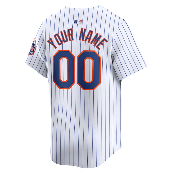 New York Mets Nike Home Limited Custom Jersey - White - Image 3