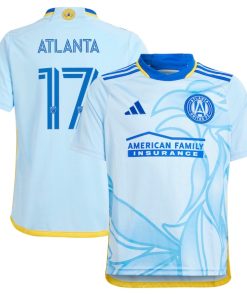 #17 Atlanta United FC adidas Youth 2024 The Resurgens Kit Replica Player Jersey - Light Blue