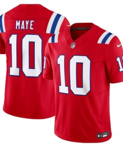 Alternative view of Drake Maye New England Patriots Nike Alternate  Vapor F.U.S.E. Limited Jersey - Red/White/Navy