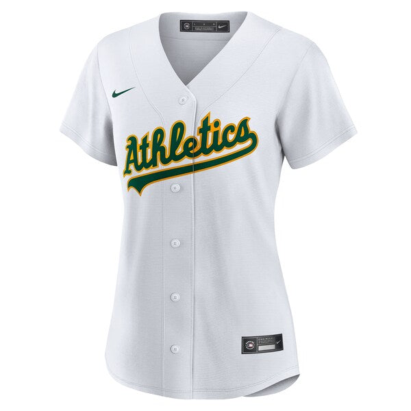 Athletics Nike Women's #1 Bride Home Replica Jersey - White - Image 2