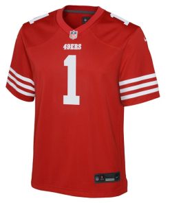 Alternative view of Ricky Pearsall San Francisco 49ers Nike Youth Team Game Jersey - Scarlet