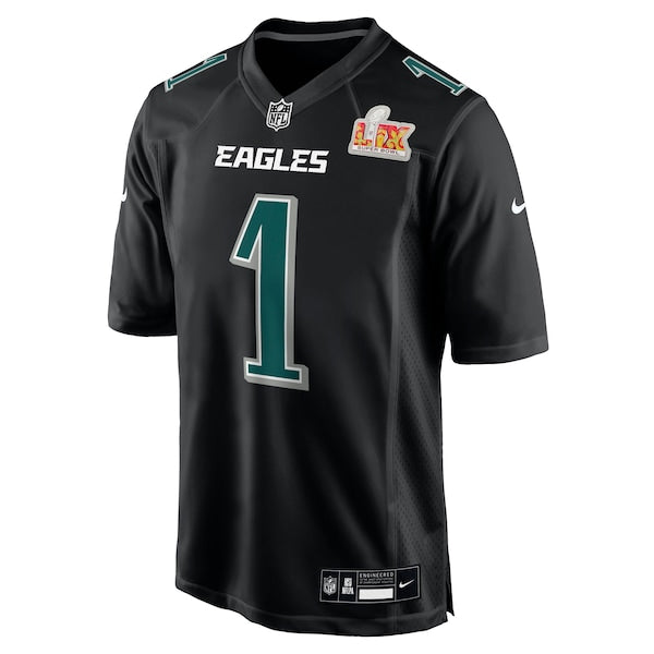 Jalen Hurts Philadelphia Eagles Nike Super Bowl LIX Fashion Game Player Jersey - Carbon Black - Image 2