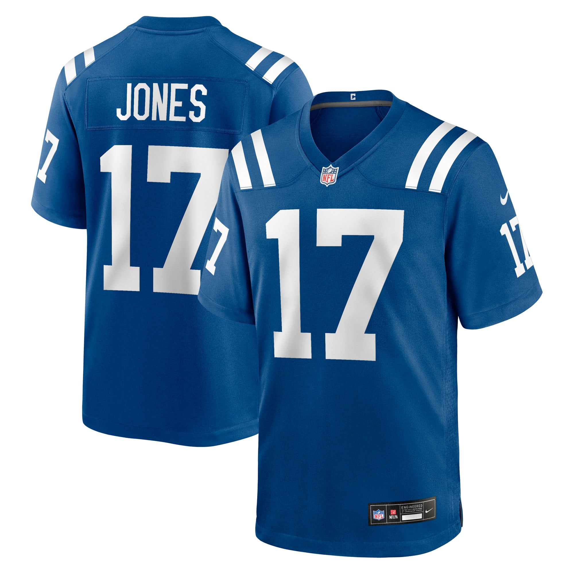 Daniel Jones Indianapolis Colts Nike Game Jersey - White/Royal - Image 3
