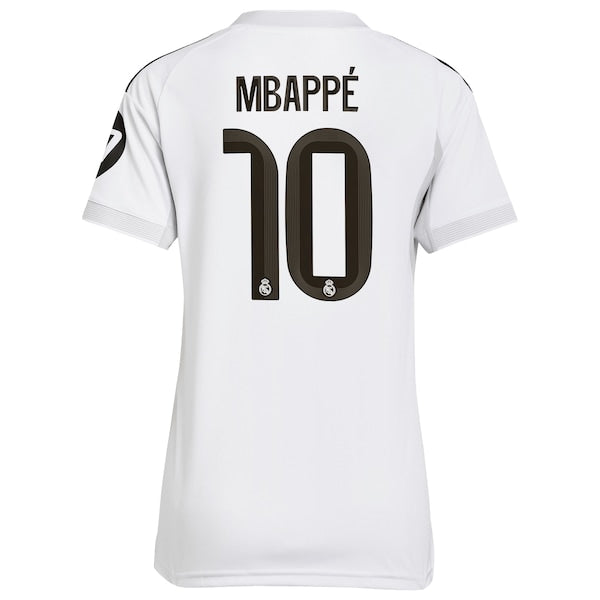 Kylian Mbapp¨¦ Los Merengues adidas Women's 2025/26 Home Replica Player Jersey - White/Blue - Image 4