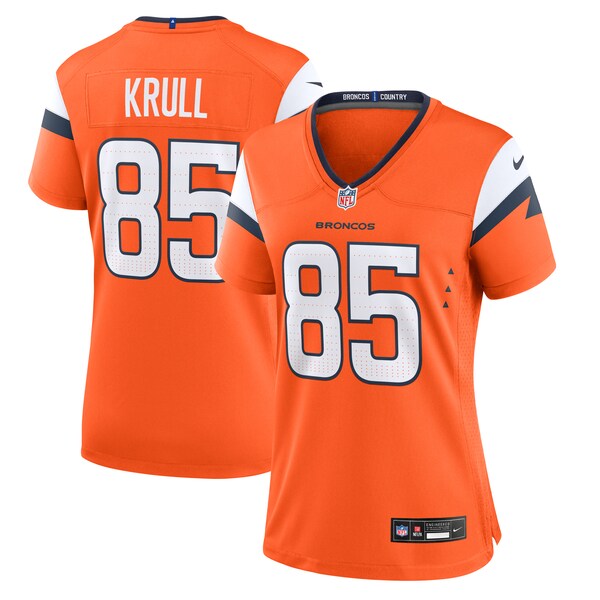 Lucas Krull Denver Broncos Nike Women's Team Game Jersey - Orange - Image 2