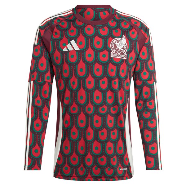 Mexico National Team adidas 2024 Home Replica Long Sleeve Jersey - Burgundy - Image 2