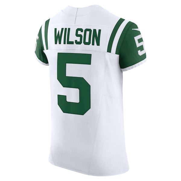 Garrett Wilson New York Jets Nike Classic Alternate Vapor F.U.S.E. Elite Jersey - White - Image 3