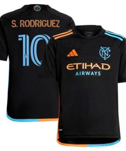 Santiago Rodr¨ªguez New York City FC adidas Youth 2024 24/7 Kit Replica Player Jersey?¨C Black