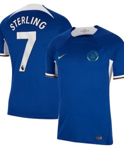 Raheem Sterling Chelsea Nike 2023/24 Home Stadium Replica Jersey - Blue/Mint/Navy