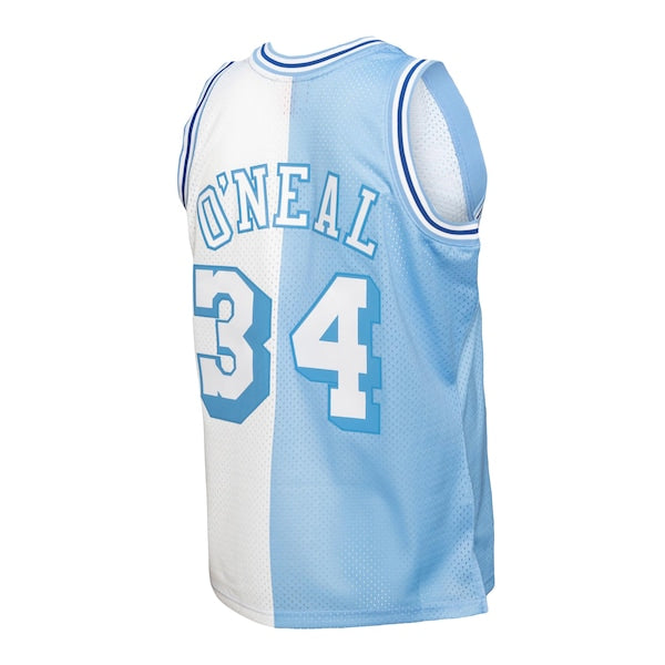 Shaquille O'Neal Los Angeles Lakers Big & Tall Hardwood Classics 1996/97 Split Swingman Jersey - Powder Blue/White - Image 3
