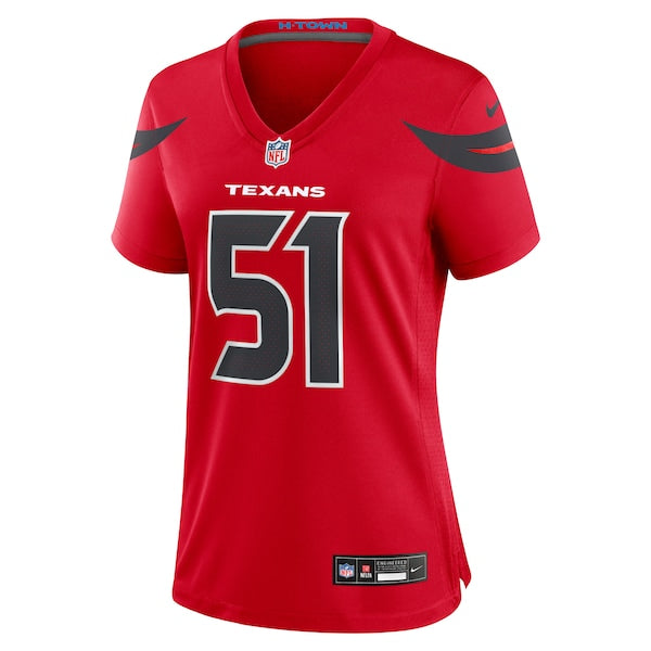 Will Anderson Jr. Houston Texans Nike Women's Alternate Game Jersey - Red - Image 3