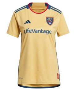 Alternative view of Real Salt Lake adidas Women's 2024 The Beehive State Kit Replica Custom Jersey - Gold