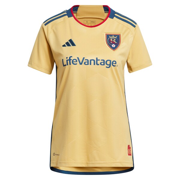 Jefferson Savarino Real Salt Lake adidas Women's 2024 The Beehive State Kit Replica Player Jersey - Gold - Image 2