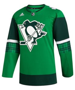 Alternative view of Pittsburgh Penguins adidas 2023 St. Patrick's Day Primegreen Authentic Jersey - Kelly Green