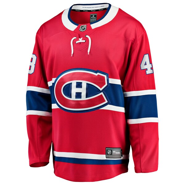 Lane Hutson Montreal Canadiens Youth Home Breakaway Jersey - Red - Image 2