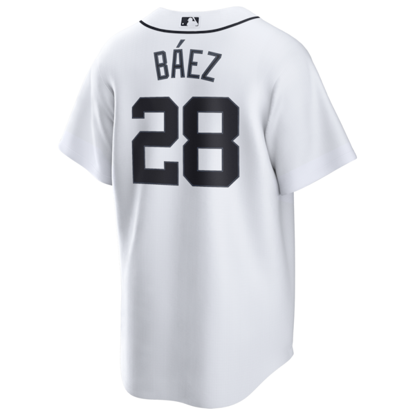 Javier B¨¢ez Detroit Tigers Nike Home Replica Jersey - White - Image 3