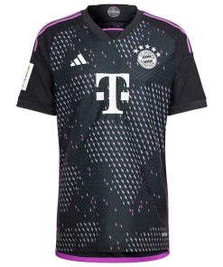 Alternative view of Bayern Munich adidas 2023/24 Away Authentic Patch Jersey - Black
