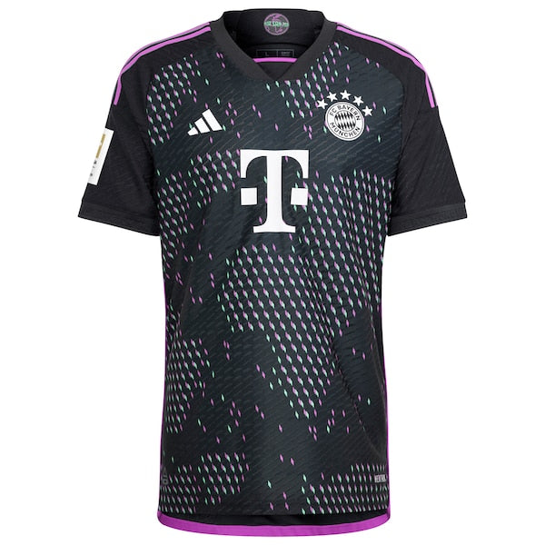 Bayern Munich adidas 2023/24 Away Authentic Patch Jersey - Black - Image 2