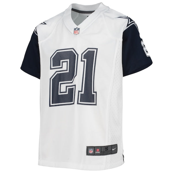 Ezekiel Elliott Dallas Cowboys Nike Youth Alternate Game Jersey - White - Image 2